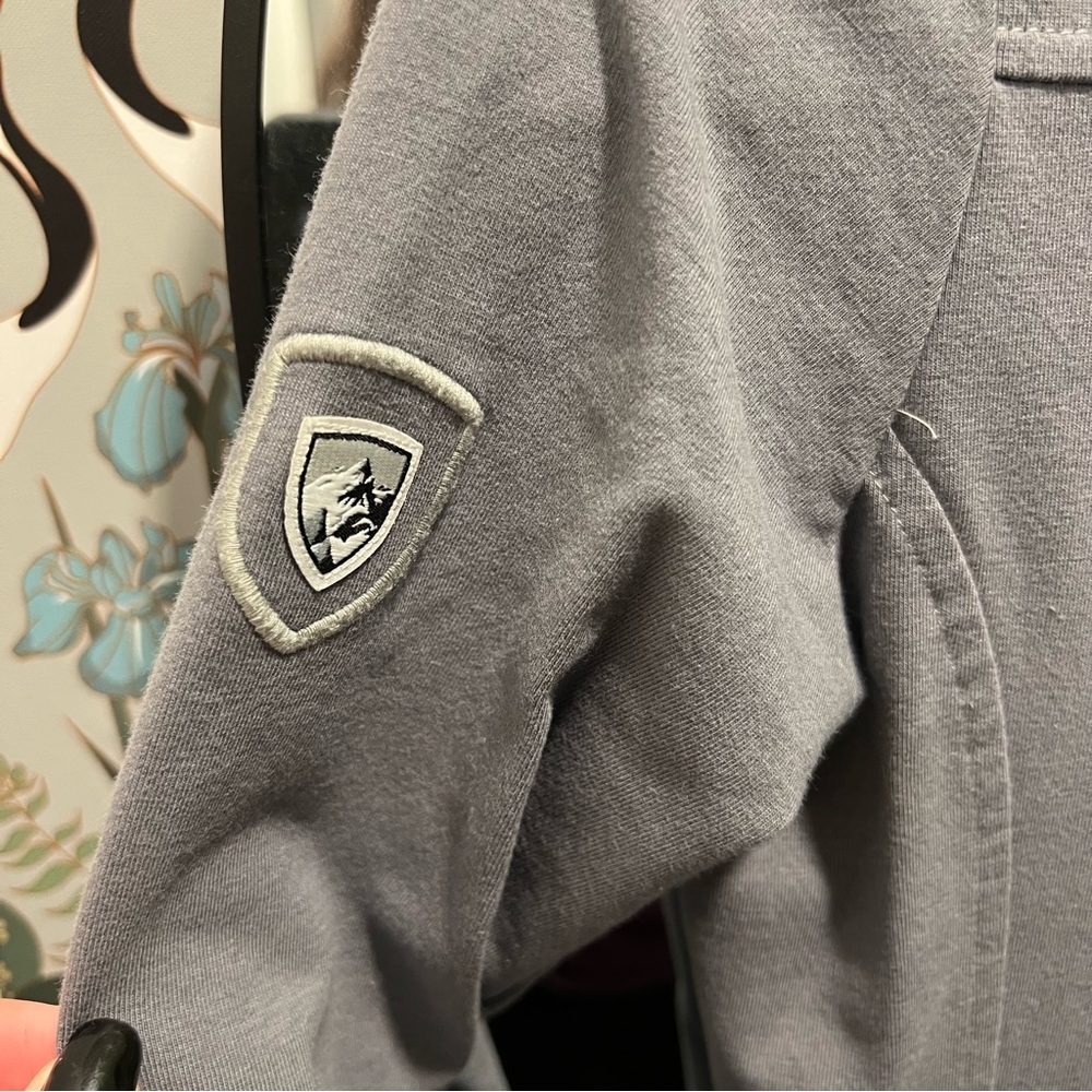 KUHL Women’s Krush Knit Jacket Grey Snap Up Form Fitted Hiking Sweatshirt XS - Picture 5 of 8